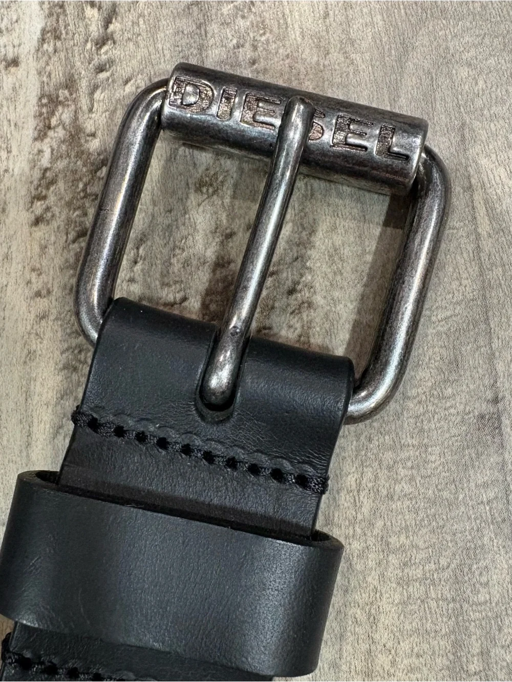 Diesel 100% Cow leather Made In Italy Black Belt Mens 85CM SZ 32